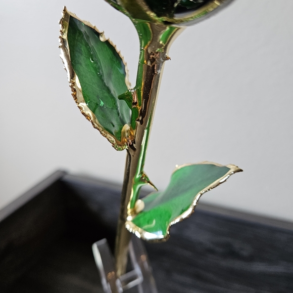 DeFaith real gold resin encapsulated black rose - Picture 4 of 5